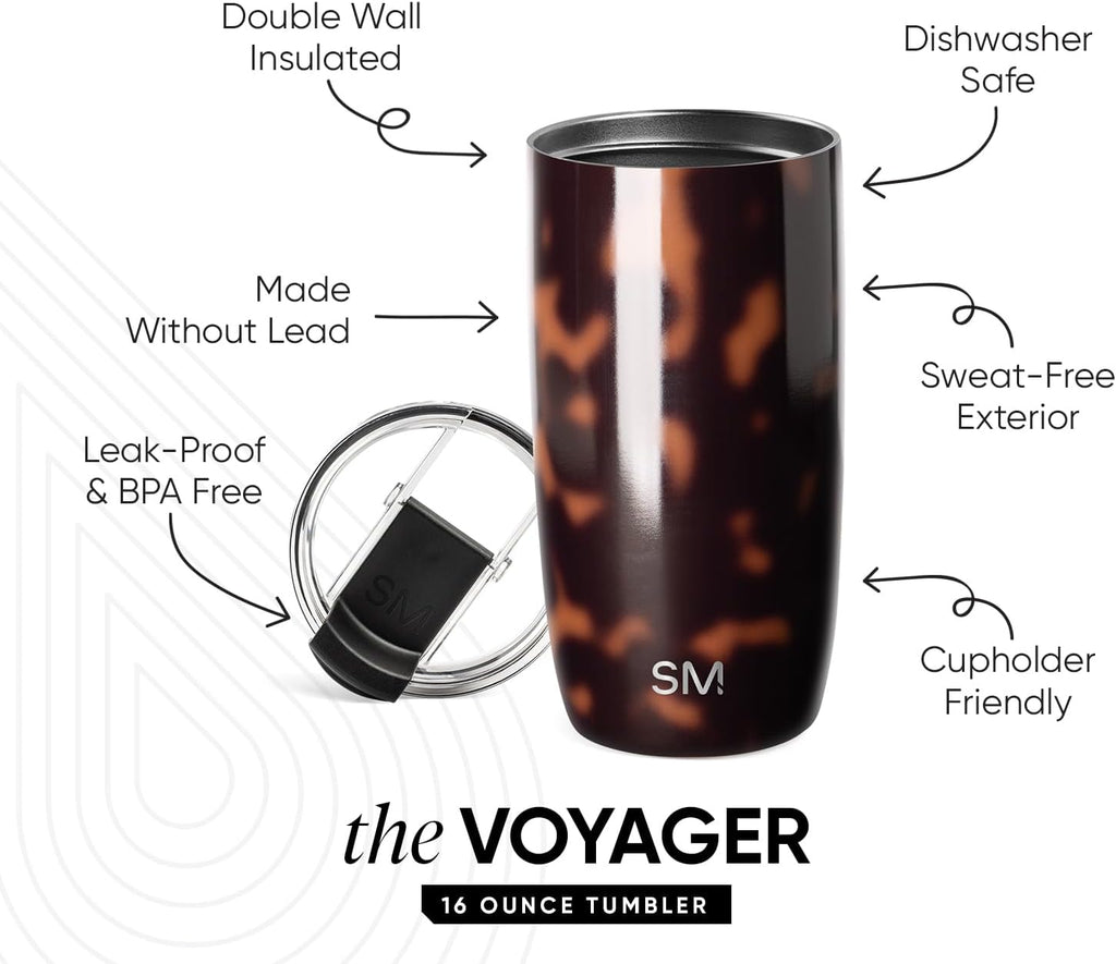 Simple Modern Insulated Tumbler with Lid – Stylish Everyday Cup 🤎