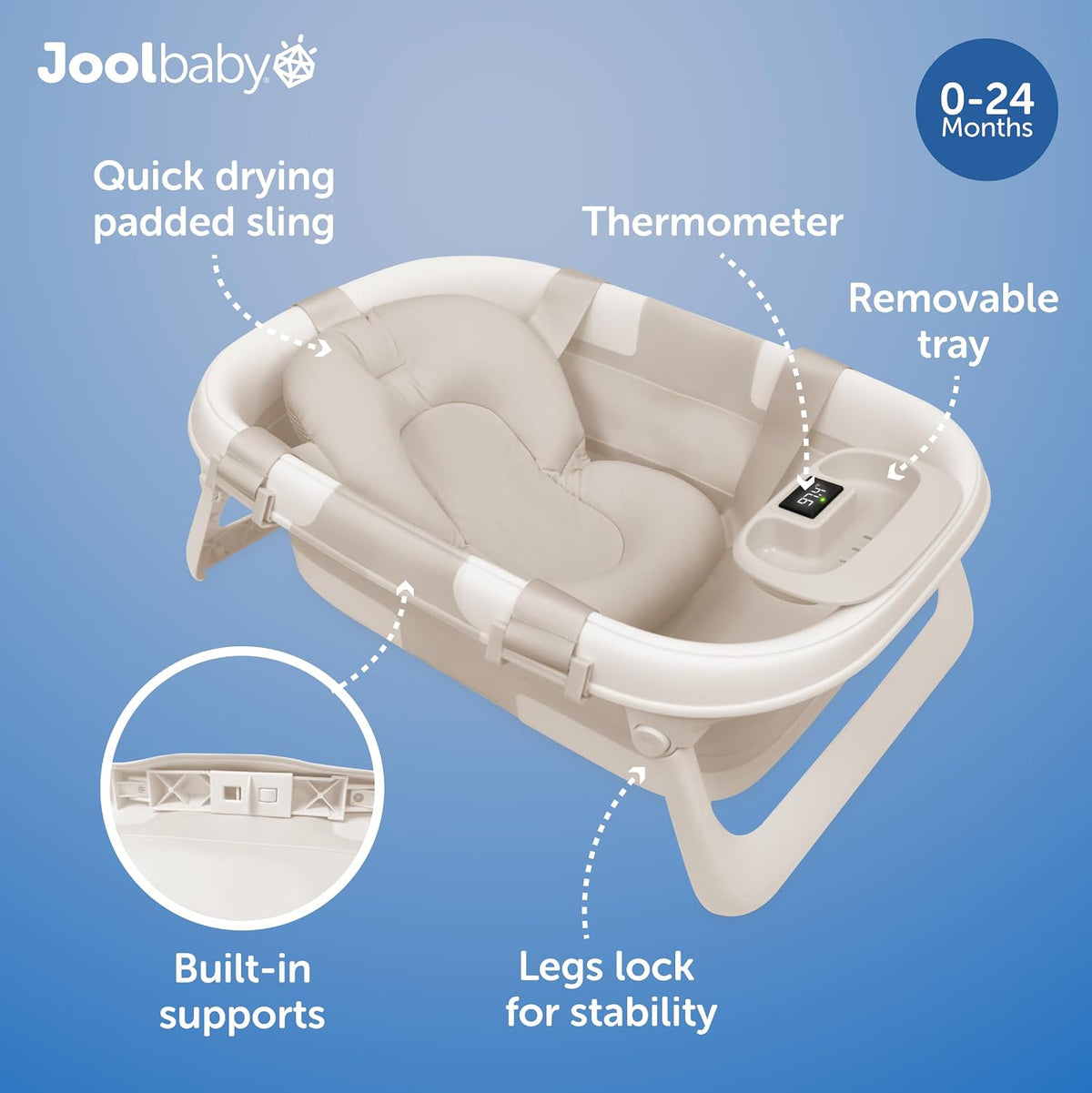 Jool Baby Foldable Baby Bathtub – Portable & Space-Saving 🛁👶