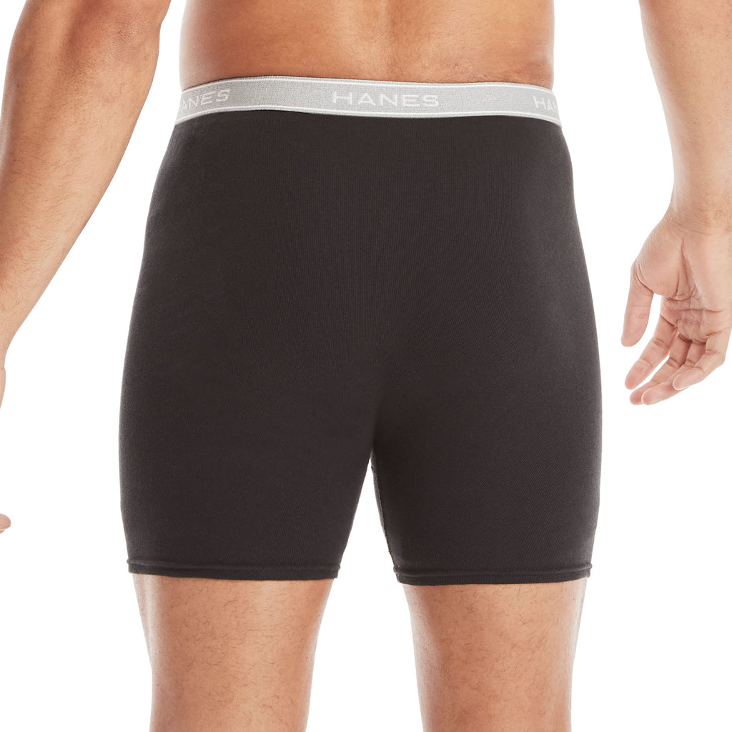 Hanes Men's Underwear Boxer Briefs Pack, Cool & Breathable Cotton Moisture-wicking Underwear for Men, No Ride Up